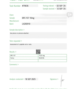 Alternative view of BPC-157 Peptide – Body Protection Compound (High Purity) 10 mg vial