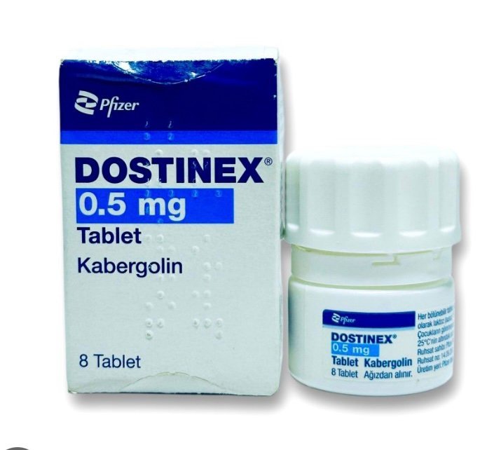 Cabergoline Dostinex 0.5 mg 8 tablets ( shipping without box or with different box ) control your prolactin